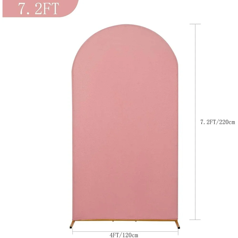 Pink(Dusty Rose) Backdrop Cover Stretchy Fabric Party Decor 7.2‎ ft. H x 4 W